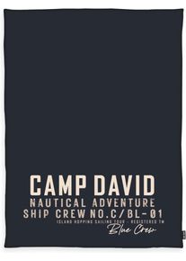 Wohndecke CAMP DAVID "Blue Crew Navy", dunkelblau, B:150cm L:200cm, Polyester, Wohndecken, Wohndecke, gewebtes Label