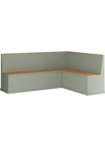 Eckbank OTTO HOME "Sara", salbei, naturfarben, B:200cm H:90cm T:53cm, FSC-zertifiziertes Massivholz, Sitzb&auml;nke, Eckbank, aus massivem Kiefernholz, Paneel R&uuml;ckenlehne, zwei Breiten