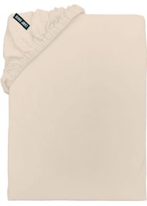 Spannbettlaken CAMP DAVID "CAMP DAVID", beige, L:200cm, Baumwoll-Jersey, Obermaterial: 100% Baumwolle, Bettlaken, Spannbettlaken, gewebtes Label