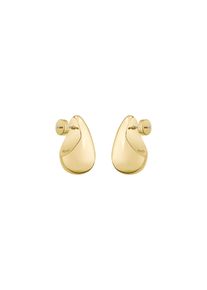 Paar Ohrstecker BOSS "SELENA STATEMENT", gelbgoldfarben, edelstahlfarben, Ohrringe, Damen, Edelstahl, Paar Ohrstecker