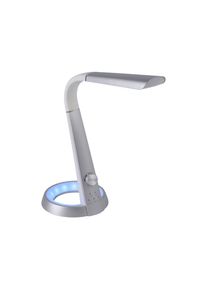 Paul Neuhaus Tischleuchte "BILL", grau (aluminiumfarben), 2, H: 65cm, 1 Stk., Leuchten, CCT - tunable white, dimmbar &uuml;ber Drehdimmer, RGB, getrennt schaltbar, Tischleuchte