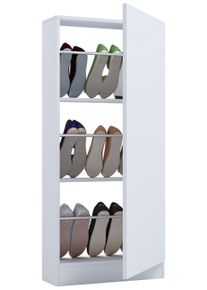 Schuhschrank Vcm "Holz Schuhschrank Schuhkommode Fulisa L", wei&szlig;, B:50cm T:17cm, Obermaterial: 100% Holz Wood., Schr&auml;nke, Schuhschrank