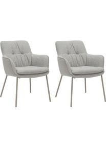 Esszimmerstuhl OTTO HOME "Katelin", grau, B:60cm H:83cm T:67cm, Webstoff 100% Polyester, St&uuml;hle, Esszimmerstuhl, pflegeleichter Webstoff Bezug, pulverbeschichtetes Metallgestell