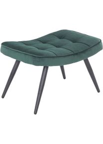 Hocker ByLiving "UTA", gr&uuml;n (dunkelgr&uuml;n), B:60cm H:39cm, Hocker, Hocker, Bezug Webstoff oder Samt, Schaumstoff