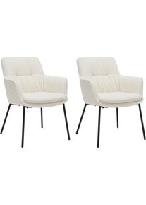 Esszimmerstuhl OTTO HOME "Katelin", creme, B:60cm H:83cm T:67cm, Webstoff 100% Polyester, St&uuml;hle, Esszimmerstuhl, pflegeleichter Webstoff Bezug, pulverbeschichtetes Metallgestell