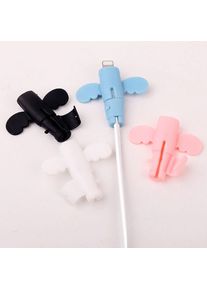 2PCS Cartoon Angel Cable Protector For iPhone Type C Phone Cable Organizer Korean Style Anti-Break Data Line Cord Cable Winder