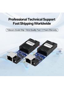 10/100Mbps 25KM Fiber Optic Media Converter BYXGD Module Industrial SC to RJ45 BIDI for Network Engineering Security Monitoring