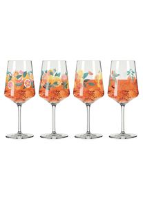 Ritzenhoff Gl&auml;serset, Gelb, Orange, Transparent, Glas, 4-teilig, 544 ml, 22.5 cm, Made in Germany, FSC Mix, Gl&auml;ser, Gl&auml;sersets