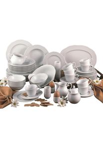 Creatable Kombiservice, Wei&szlig;, Keramik, 60-teilig, 200 ml,200 ml,400 ml, Geschirr, Geschirrsets, Kombiservice