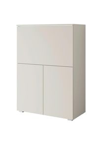 P & B Sekret&auml;r, Beige, Kaschmir, Kunststoff, rechteckig, kaltwei&szlig;, 90x125.1x42 cm, Fsc, B&uuml;rom&ouml;bel, Schreibtische, Sekret&auml;re