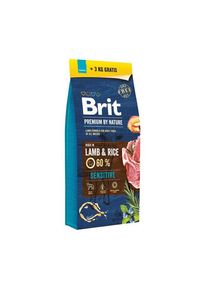 Brit Premium by Nature Sensitive Lamb and rice - dry dog food - 15kg + 3kg