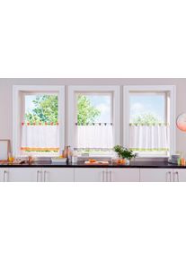 Scheibengardine OTTO HOME "Bitola" Gr. 5, grau, B:120cm H:60cm, Voile, Polyester, Gardinen, Scheibengardine, Fertiggardine, transparent