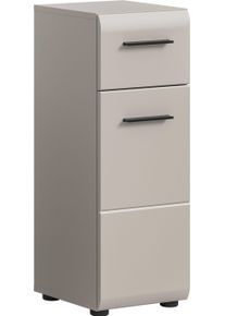 Unterschrank Welltime "FLORENZ, H&ouml;he 80 cm, 1 T&uuml;r, 1 Schubkasten", kaschmir, B:30cm H:80cm T:30cm, FSC-zertifizierter Holzwerkstoff, MDF, Schr&auml;nke, Unterschrank, T&uuml;ranschlag wechselbar, hochwertige MDF Front, Badschrank, Bad