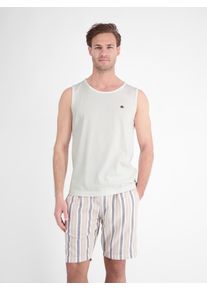 Tanktop Lerros, Herren, Gr. XL, broken wei&szlig;, Single Jersey, Obermaterial: 100% Baumwolle, unifarben, regular fit h&uuml;ftbedeckend, Rundhals, Tops Tanktop, Sommershirt/&auml;rmellos mit Logodruck