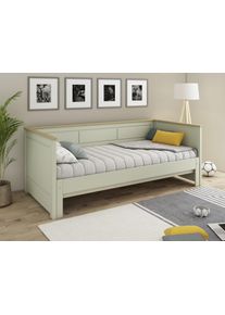 Funktionsbett OTTO HOME " ERIK " Daybed, G&auml;stebett, Kinderbett, Massivholz (Kiefer)", gr&uuml;n (olive), kein H&auml;rtegrad, Daybetten, Funktionsbett, 2. Schlafplatz ausziehbar, moderner Landhausstil, Schublade optional