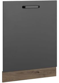 Wiho-K&uuml;chen Frontblende WIHO K&Uuml;CHEN "Elba", schwarz, B:59,4cm H:71,5cm, Holzwerkstoff, M&ouml;belblenden, Frontblende, f&uuml;r vollintegrierte Einbaugeschirrsp&uuml;ler, Ma&szlig;e (B/H): 59,4/71,5 cm