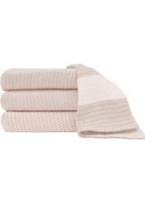 Wohndecke Primera "Schachbrett", beige (natur), B:130cm L:170cm, Baumwolle, Wohndecken, Wohndecke, mit einem zeitlosen Design, Kuscheldecke