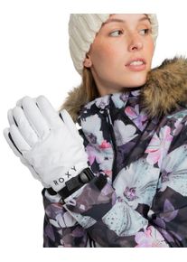 Snowboardhandschuhe Roxy "Roxy Jetty", Damen, Gr. M, wei&szlig;, Kunstfaser, Handschuhe Snowboardhandschuhe