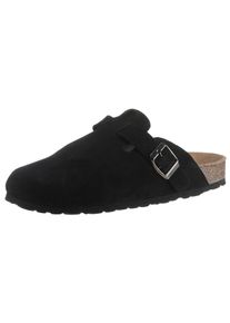 Clog ANISTON SHOES, Damen, Gr. 42, schwarz, Veloursleder, unifarben, Schuhe Clog, Hausschuh, Sommerschuh, mit ergonomischem Fu&szlig;bett