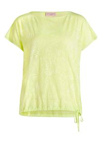 Rundhalsshirt Betty Barclay "Casual-Shirt mit Tunnelzug", Damen, Gr. 44, gelb (sharp gr&uuml;n), Obermaterial: 65% Polyester PES. 35% Baumwolle CO., Shirts Rundhalsshirt