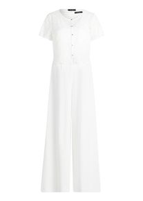 Overall Vera Mont "Hosenanzug mit Bundfalten", Damen, Gr. 44, EURO, rohwei&szlig;, Obermaterial: 95% Polyester PES. 5% Elasthan EL., Overalls Overall