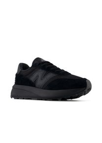 Sneaker New Balance "370", Damen, Gr. 47,5, schwarz, castlerock aj, Leder, Mesh, Schuhe Sneaker