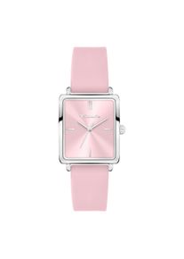 Quarzuhr Tamaris "Signature Square Silicon", rosa, Armbanduhren, Damen, Quarzuhr, Armbanduhr, Damenuhr, Silikonarmband, analog