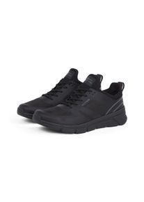 Slip-On Sneaker Tommy Hilfiger "MODERN COMFORT RUN MIX", Herren, Gr. 41, schwarz, Synthetik, Textil, Schuhe Slip-On Sneaker, Halbschuh, Slipper, Freizeitschuh in schmaler Form