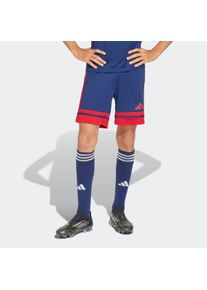 Trainingsshorts adidas Performance "SQUA25 SHO Y", Damen, Gr. 152, N-Gr, blau (team navy blau 2, team power rot 2,), Obermaterial: 100% Polyester, Hosen Trainingsshorts