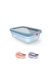 Frischhaltedose Emsa "oneClick", blau, B:15,95cm H:7,32cm L:21,73cm, Polyprophylen (PP), Lebensmittelaufbewahrungsbeh&auml;lter, Frischhaltedose, verschlossen mit nur 1 x Klick, 100% dicht, made in Germany