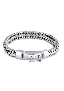 Armkette Kuzzoi "Armband Herrenschmuck Panzerarmband Rund Basic 925 Silber" Gr. 190, silber, Armb&auml;nder, Herren, 190, Silber 925 (Sterlingsilber), Armkette