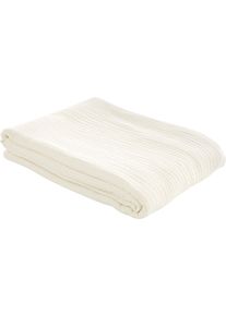 Wohndecke "HEVIN", beige (creme), B:140cm L:210cm, Baumwolle, LeGer Home by Lena Gercke, Wohndecken, Wohndecke, Tagesdecke im Baumwoll-Crinkle-Effekt, Musselin, Kuscheldecke