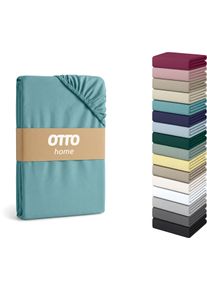 Spannbettlaken OTTO HOME "Physalis Topper COMFORT", blau (petrol), B:160cm L:200cm, Jersey-Elasthan, Obermaterial: 96% Baumwolle, 4% Elasthan, Bettlaken, Spannbettlaken, bis 10 cm H&ouml;he, Bettlaken, Laken, in Comfort & Premium Qualit&auml;t