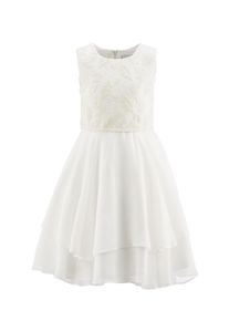 Sommerkleid happy girls "M&auml;dchenkleid", M&auml;dchen, Gr. 134, EURO-Gr&ouml;&szlig;en, ecru, Stoff, 100% Polyester, normal, Kleider Sommerkleid
