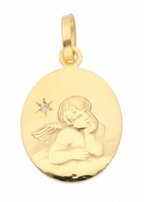 Adelia&acute;s Kettenanh&auml;nger ADELIA&acute;S "333 Gold Anh&auml;nger Amor mit Diamant", gold, Schmuckanh&auml;nger, Damen, 0,01 SI = kleine Einschl&uuml;sse mit Diamant, Gelbgold 333, Kettenanh&auml;nger