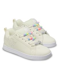 Sneaker DC Shoes "Court Graffik", Damen, Gr. 9(40,5), wei&szlig;, beads, Obermaterial:55, 91% Leder, 38, 75% Synthetik, 5, 34% Microfaser;, Schuhe Sneaker