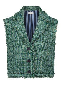 Shirtweste Cartoon "Sommerweste mit Kn&ouml;pfen", Damen, Gr. 46, gr&uuml;n, petrol, Obermaterial: 100% Polyester PES., Westen Shirtweste