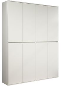 Garderoben-Set Home Affaire "Novara", wei&szlig;, B:148cm H:191cm T:34cm, Holzwerkstoff, Kunststoff, Kastenm&ouml;bel-Sets, Garderoben-Set, Garderobenschr&auml;nke mit insgesamt 16 F&auml;chern - (B/T/H) 148/34/191 cm