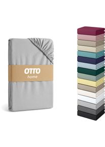 Spannbettlaken OTTO HOME "Physalis Topper COMFORT", grau, B:160cm L:200cm, Jersey-Elasthan, Obermaterial: 96% Baumwolle, 4% Elasthan, Bettlaken, Spannbettlaken, bis 10 cm H&ouml;he, Bettlaken, Laken, in Comfort & Premium Qualit&auml;t
