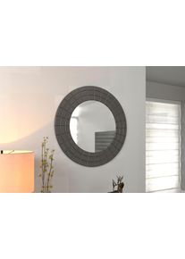 Wandspiegel Home Affaire "Fusion", perlbronze, B:67cm H:67cm T:2cm, Holzwerkstoff, Spiegelglas, Spiegel, Wandspiegel, Wandspiegel rund mit Floatglas - (B/T/H) 67/2/67 cm