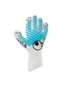 Torwarthandschuhe Uhlsport "Torwarthandschuhe FM Cybertec Ultragrip", Herren, Gr. 8,5, wei&szlig;, cyberblau, schwarz, Obermaterial: 81% Gummi rubber. 13% Polyester PES. 6% Nylon NY., Handschuhe Torwarthandschuhe