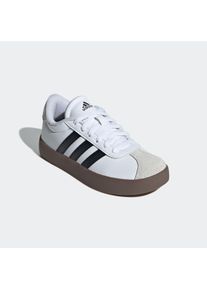 Sneaker adidas Sportswear "VL COURT 3.0", M&auml;dchen, Gr. 38,5, cloud wei&szlig;, core schwarz, grau one, Leder, Synthetik, Schuhe Sneaker, inspiriert vom Design des adidas samba, f&uuml;r Kinder & Jugendliche