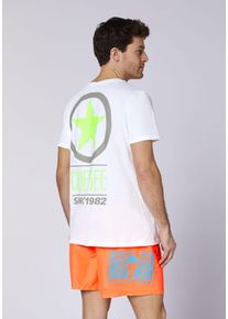 Print-Shirt Chiemsee, Herren, Gr. XL (56/58), wei&szlig; (hellwei&szlig;), 100% Baumwolle, Rundhals, Shirts Print-Shirt