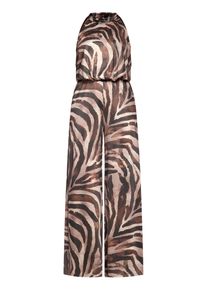 Jumpsuit Vera Mont "Jumpsuit mit Animalprint", Damen, Gr. 34, EURO, braun (braun, braun), Obermaterial: 95% Polyester PES. 5% Elasthan EL., Overalls Jumpsuit