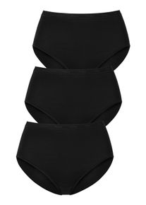 Taillenslip Mey "Best of", Damen, Gr. 38 (38), 3 Stk., schwarz (3x schwarz), Single Jersey, Obermaterial: 97% Baumwolle, 3% Elasthan, unifarben, Unterhosen Taillenslip, mit hoher Leibh&ouml;he f&uuml;r eine bequeme Passform