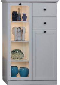 Vitrine Home Affaire "&Ouml;rebro", wei&szlig;, Schr&auml;nke, Vitrine, zeitloser Landhausstil, mit Vollauszug, Beleuchtung optional