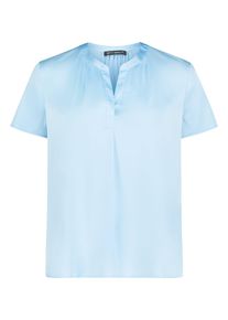 Satinbluse Betty Barclay "Satin-Bluse kurzarm", Damen, Gr. 48, powder blau, Obermaterial: 97% Polyester PES. 3% Elasthan EL., Blusen Satinbluse