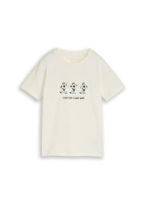 T-Shirt Tom Tailor, Jungen, Gr. 92/98, wool wei&szlig;, Jersey, Obermaterial: 100% Baumwolle, bedruckt, regular fit normal, Rundhals, Shirts T-Shirt, mit Print