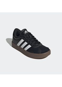 Sneaker adidas Sportswear "VL COURT 3.0", M&auml;dchen, Gr. 40, core schwarz, ftwr wei&szlig;, gum5, Leder, Synthetik, Schuhe Sneaker, inspiriert vom Design des adidas samba, f&uuml;r Kinder & Jugendliche