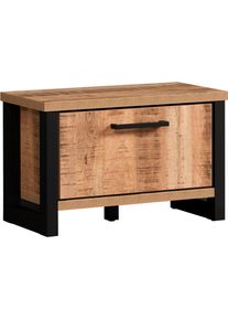Sitzbank Home Affaire "Elda", mango, schwarz, schwarz, B:73cm H:47cm T:39cm, Holzwerkstoff, MDF, Metall, Sitzb&auml;nke, Sitzbank, Sitzbank mit 1 Gasdruckd&auml;mpfer Klappe &ndash; (B/T/H) 73/39/47 cm
